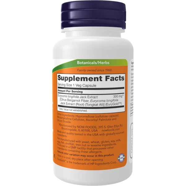 TESTOJACK 300 NOW FOODS 300 MG 60 CÁPSULAS