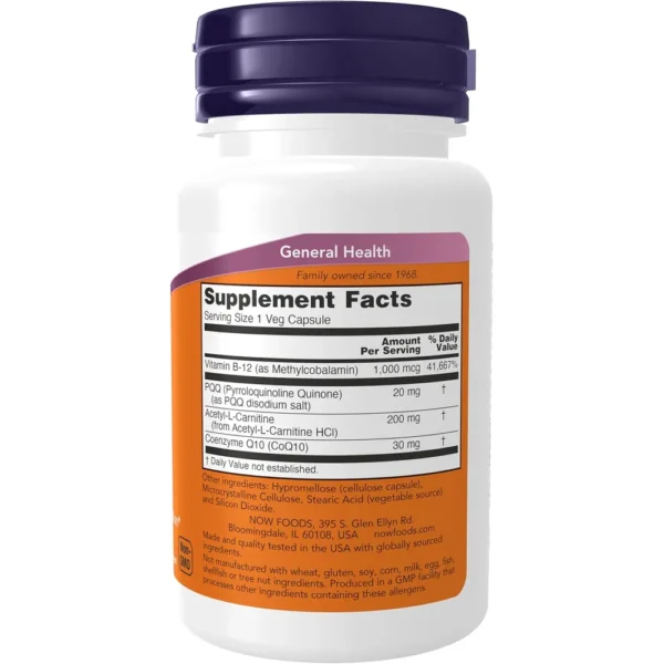PQQ ENERGY NOW FOODS 30 CÁPSULAS