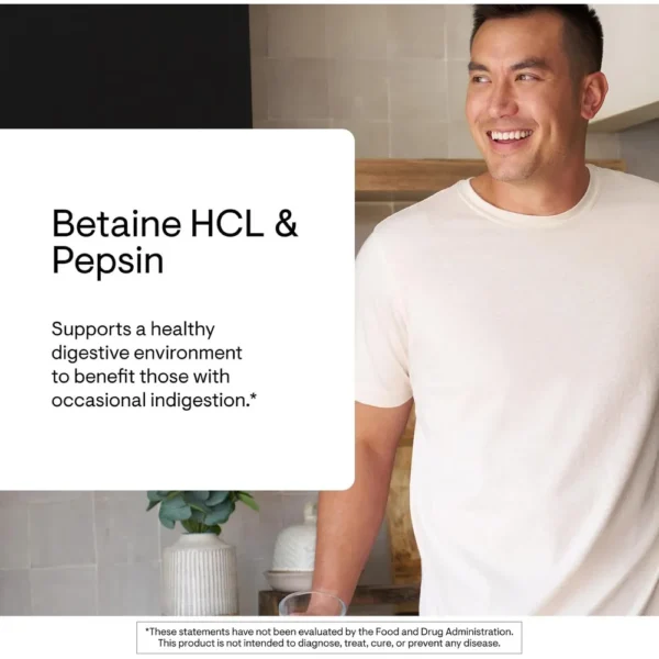BETAÍNA HCL + PEPSINA THORNE 225 CÁPSULAS