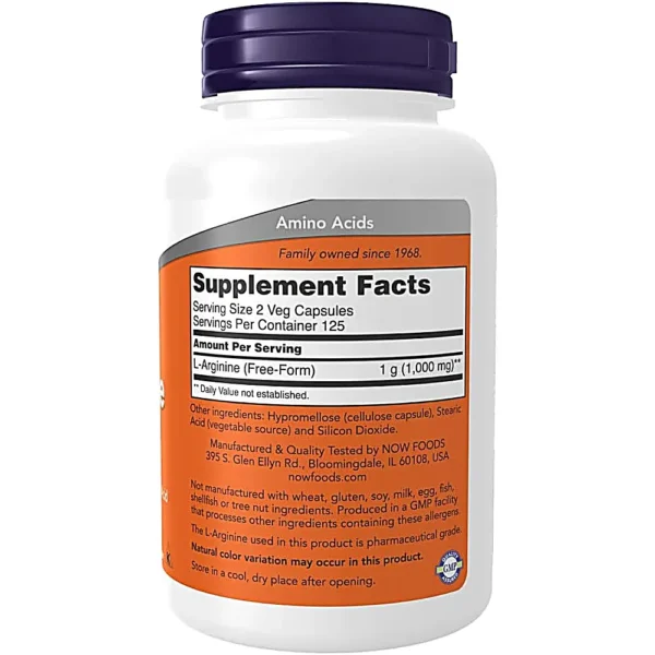 b00r1oml9g_2.webp L-ARGININA NOW FOODS 500 MG 250 CÁPSULAS