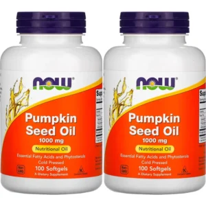 ACEITE DE SEMILLA DE CALABAZA NOW FOODS 1000 MG 100 CÁPSULAS BLANDAS | PACK 2
