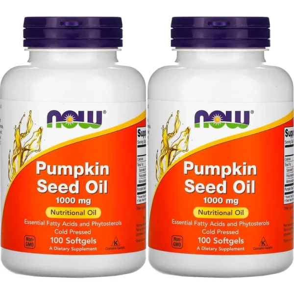 b00sly85li_1.webp ACEITE DE SEMILLA DE CALABAZA NOW FOODS 1000 MG 100 CÁPSULAS BLANDAS | PACK 2