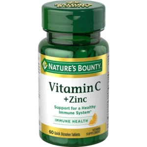 VITAMINA C + ZINC QUICK DISSOLVE NATURE'S BOUNTY 60 MG / 15 MG 60 TABLETAS