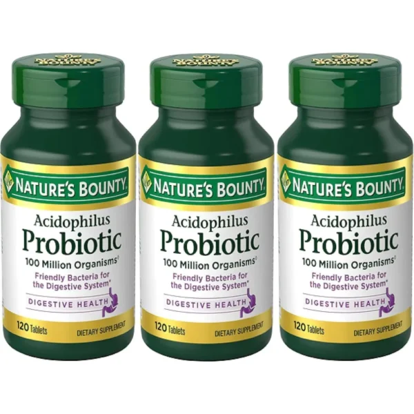 b00w0d4olg_1.webp PROBIÓTICO ACIDOPHILUS NATURE'S BOUNTY 120 TABLETAS | PACK 3