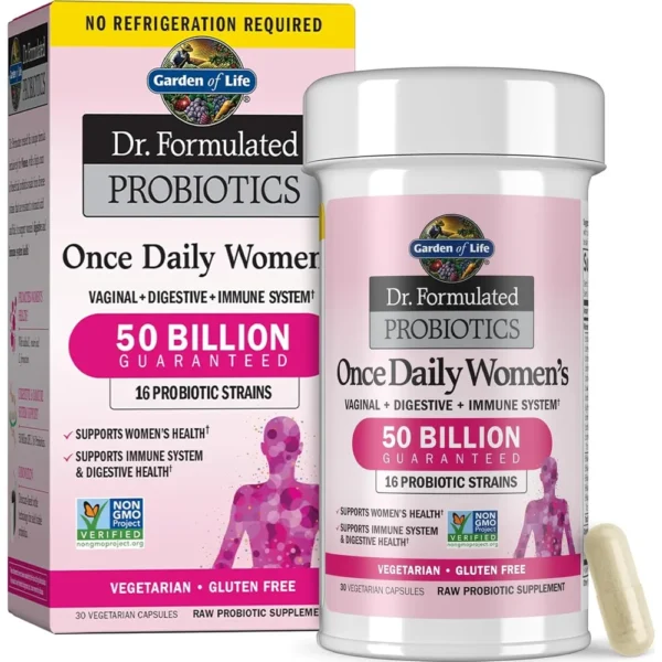 PROBIÓTICO GARDEN OF LIFE ONCE DAILY WOMEN'S 50 BILLONES 16 CEPAS 30 CÁPSULAS