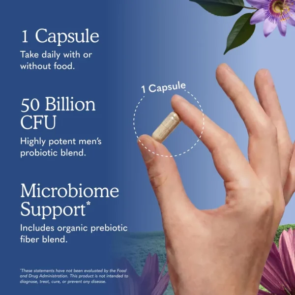 PROBIÓTICO GARDEN OF LIFE ONCE DAILY MEN'S 50 BILLONES 15 CEPAS 30 CÁPSULAS