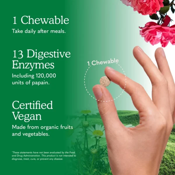 ENZIMAS DIGESTIVAS GARDEN OF LIFE ORGANIC DIGEST+ 13 ENZIMAS FRUTA TROPICAL 90 MASTICABLES