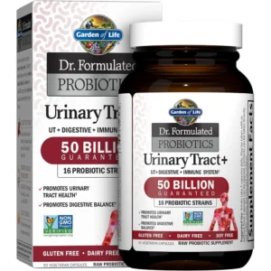 PROBIÓTICO GARDEN OF LIFE URINARY TRACT+ 50 BILLONES 16 CEPAS 60 CÁPSULAS