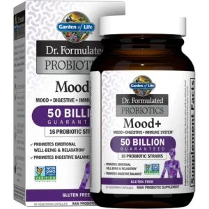 PROBIÓTICO GARDEN OF LIFE MOOD+ 50 BILLONES 16 CEPAS 60 CÁPSULAS