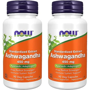 ASHWAGANDHA NOW FOODS 450 MG 90 CÁPSULAS | PACK 2