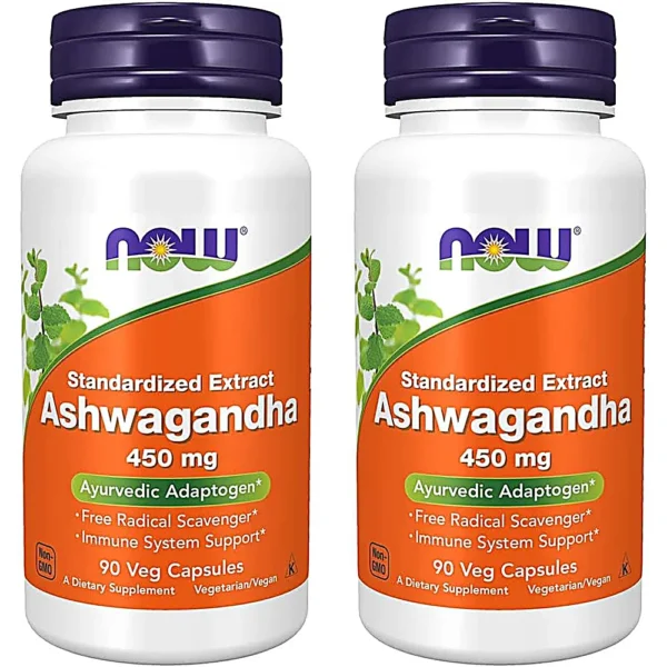 ASHWAGANDHA NOW FOODS 450 MG 90 CÁPSULAS | PACK 2