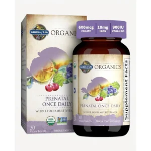 MULTIVITAMÍNICO GARDEN OF LIFE ORGANICS PRENATAL ONCE DAILY 30 TABLETAS
