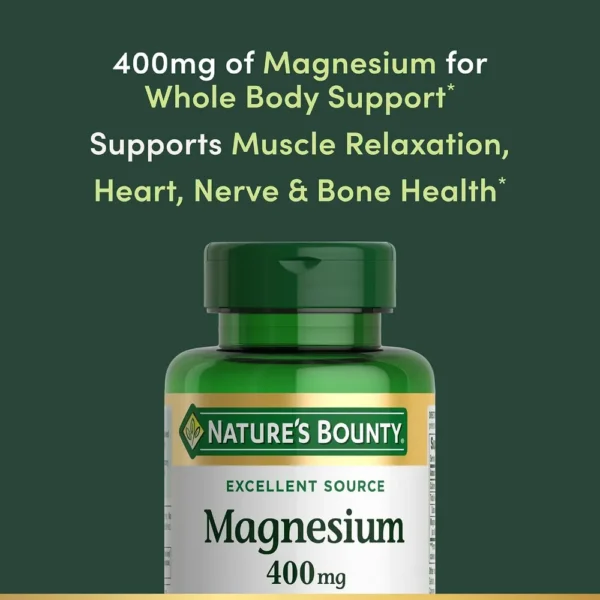 MAGNESIO NATURE'S BOUNTY 400 MG 75 CÁPSULAS BLANDAS