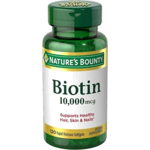 BIOTINA NATURE'S BOUNTY 10000 MCG 120 CÁPSULAS BLANDAS | PACK 2