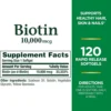BIOTINA NATURE'S BOUNTY 10000 MCG 120 CÁPSULAS BLANDAS | PACK 2