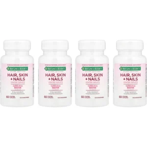 b01azykj38_1.webp CABELLO PIEL Y UÑAS NATURE'S BOUNTY + BIOTINA 3000 MCG 60 TABLETAS | PACK 4
