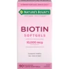 BIOTINA NATURE'S BOUNTY 10000 MCG 90 CÁPSULAS BLANDAS