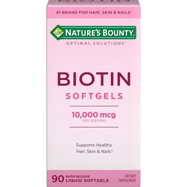 BIOTINA NATURE'S BOUNTY 10000 MCG 90 CÁPSULAS BLANDAS