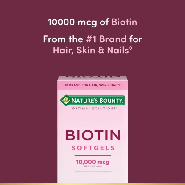 BIOTINA NATURE'S BOUNTY 10000 MCG 90 CÁPSULAS BLANDAS