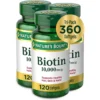 BIOTINA NATURE'S BOUNTY 10000 MCG 120 CÁPSULAS BLANDAS