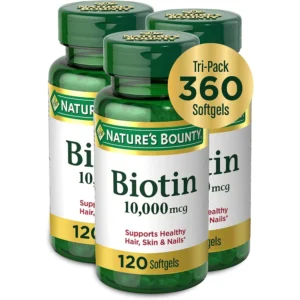 BIOTINA NATURE'S BOUNTY 10000 MCG 120 CÁPSULAS BLANDAS