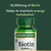 BIOTINA NATURE'S BOUNTY 10000 MCG 120 CÁPSULAS BLANDAS