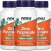 PICOLINATO DE ZINC NOW FOODS 50 MG 120 CÁPSULAS | PACK 3