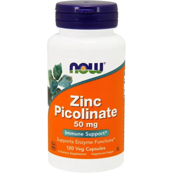 PICOLINATO DE ZINC NOW FOODS 50 MG 120 CÁPSULAS | PACK 3
