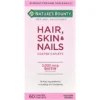 CABELLO PIEL Y UÑAS NATURE'S BOUNTY + BIOTINA 3000 MCG 60 TABLETAS | PACK 5
