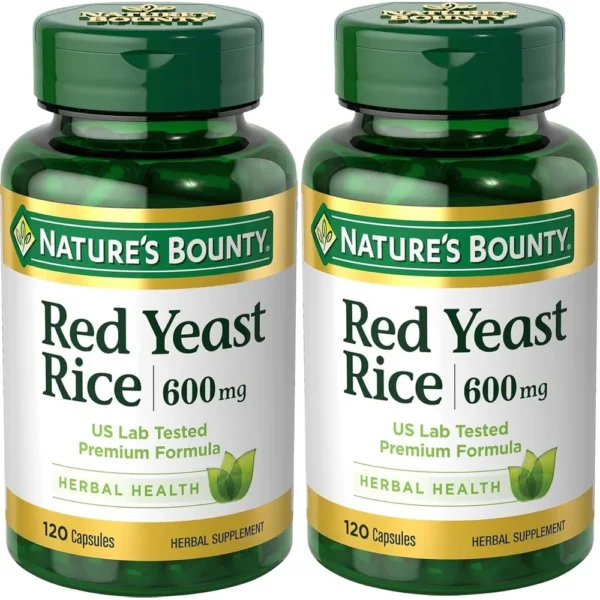 ARROZ DE LEVADURA ROJA NATURE'S BOUNTY 600 MG 120 CÁPSULAS | PACK 2