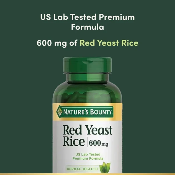 ARROZ DE LEVADURA ROJA NATURE'S BOUNTY 600 MG 120 CÁPSULAS | PACK 2