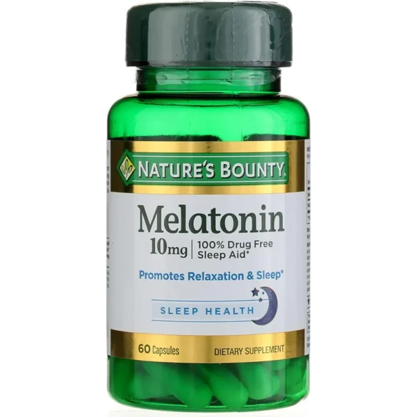 MELATONINA NATURE'S BOUNTY 10 MG 60 CÁPSULAS | PACK 3