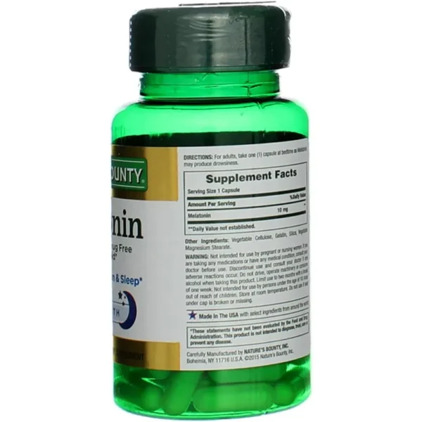 MELATONINA NATURE'S BOUNTY 10 MG 60 CÁPSULAS | PACK 3