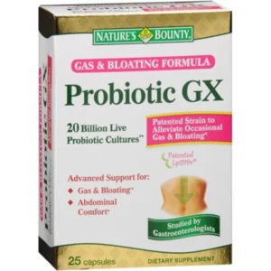 PROBIÓTICO GX NATURE'S BOUNTY 20 BILLONES 25 CÁPSULAS | PACK 3
