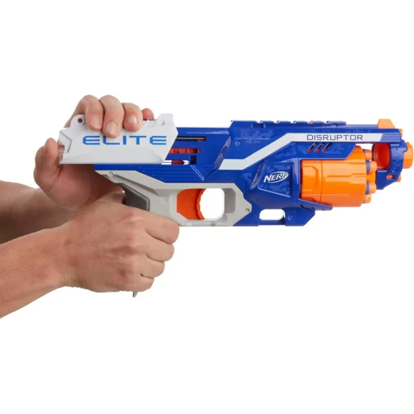NERF LANZADOR ELITE DISRUPTOR CON TAMBOR GIRATORIO DE 6 DARDOS