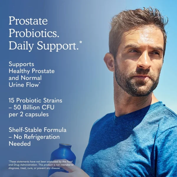 PROBIÓTICO GARDEN OF LIFE PROSTATE+ SHELF STABLE 50 BILLONES 15 CEPAS 60 CÁPSULAS
