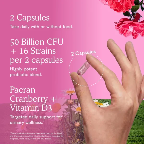PROBIÓTICO GARDEN OF LIFE URINARY TRACT+ SHELF STABLE 50 BILLONES 16 CEPAS 60 CÁPSULAS
