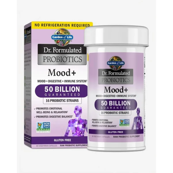 b01lvyjk6u_0.webp PROBIÓTICO GARDEN OF LIFE MOOD+ SHELF STABLE 50 BILLONES 16 CEPAS 60 CÁPSULAS