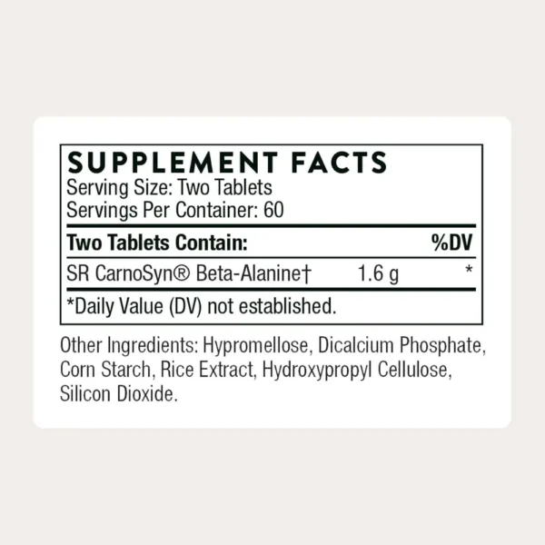 BETA-ALANINA BETA ALANINE-SR THORNE 120 TABLETAS