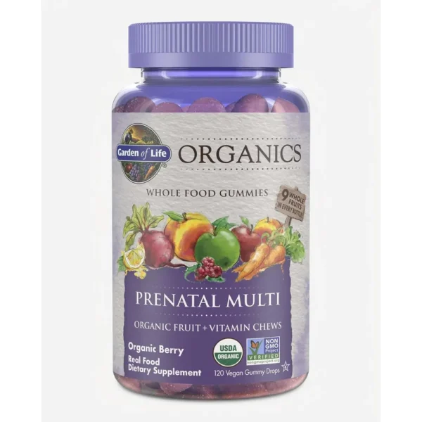 MULTIVITAMÍNICO GARDEN OF LIFE ORGANICS PRENATAL MULTI BERRY 120 GOMITAS
