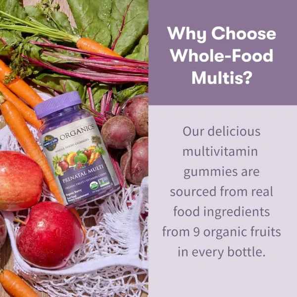 MULTIVITAMÍNICO GARDEN OF LIFE ORGANICS PRENATAL MULTI BERRY 120 GOMITAS