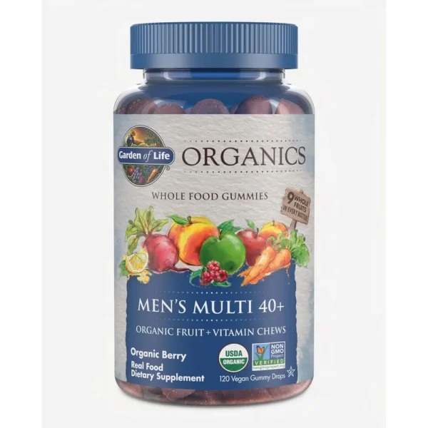 MULTIVITAMÍNICO GARDEN OF LIFE ORGANICS MEN'S MULTI 40+ BERRY 120 GOMITAS