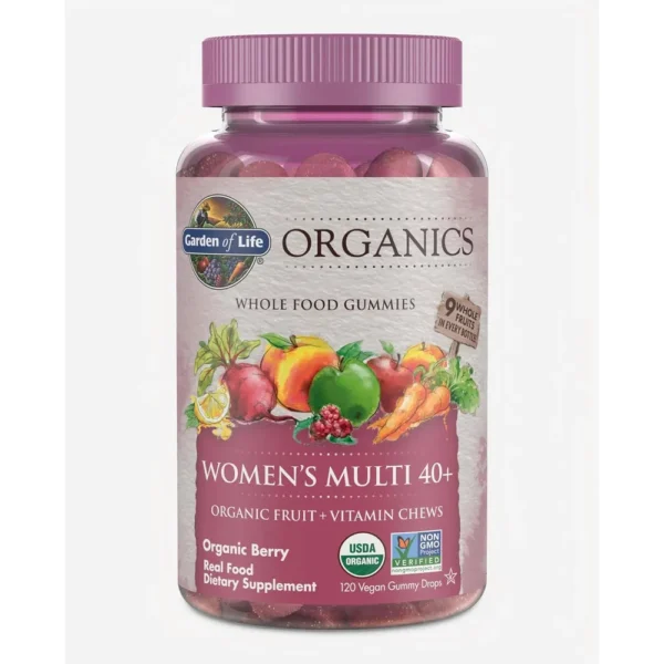 MULTIVITAMÍNICO GARDEN OF LIFE ORGANICS WOMEN'S MULTI 40+ BERRY 120 GOMITAS