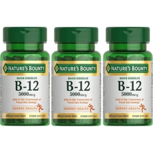 b06y3j9pzw_1.webp VITAMINA B12 QUICK DISSOLVE NATURE'S BOUNTY 5000 MCG 40 TABLETAS | PACK 3