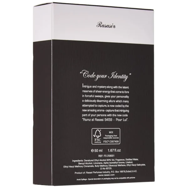 b06zzc3s3q_2_webp.webp PERFUME RUMZ AL 9459 POUR LUI RASASI EDP HOMBRE 1.7 OZ / 50 ML