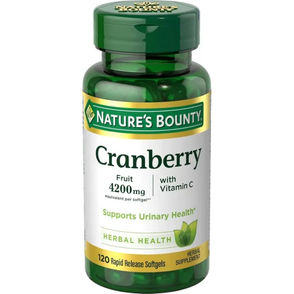 CRANBERRY NATURE'S BOUNTY 4200 MG + VITAMINA C 120 CÁPSULAS BLANDAS