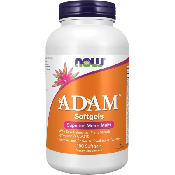 ADAM MULTIVITAMÍNICO PARA HOMBRE NOW FOODS 180 CÁPSULAS BLANDAS
