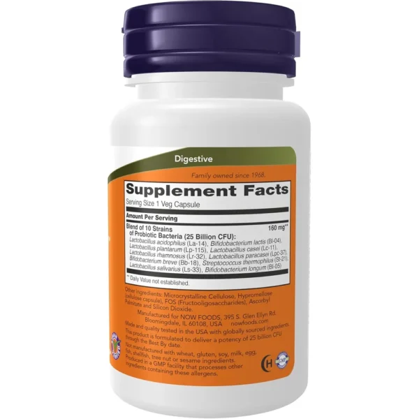 PROBIOTIC-10 NOW FOODS 25 BILLONES UFC 10 CEPAS 30 CÁPSULAS