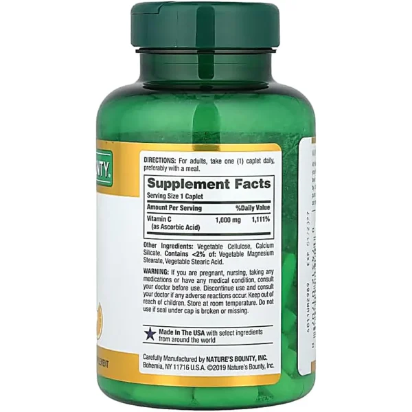 VITAMINA C NATURE'S BOUNTY 1000 MG 100 TABLETAS | PACK 3