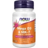 MEGA D3 + MK-7 NOW FOODS 5000 UI / 180 MCG 60 CÁPSULAS